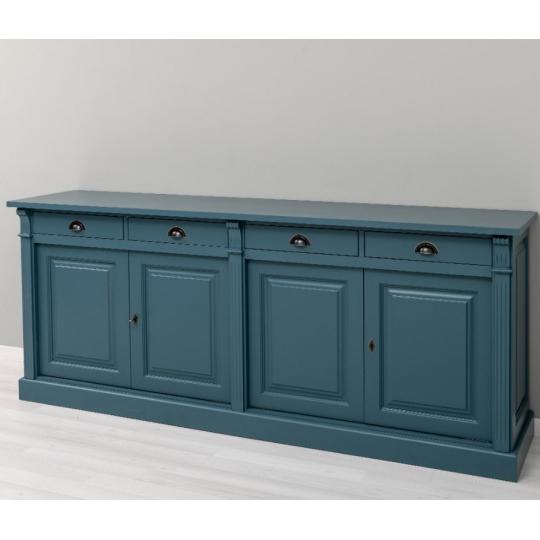 country velkorozmerny klasicky mediteransky pridelny kredenc komoda tyrkysovo zelena vintage jedinecny nabytok vyroba vidiecky rolnicky dom 2.jpg